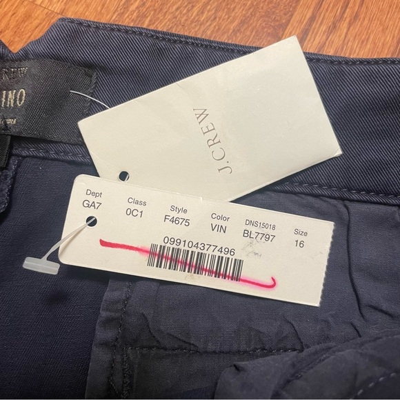 NWT J. Crew Chino cotton double pleated crop pants size 16 - Picture 11 of 14